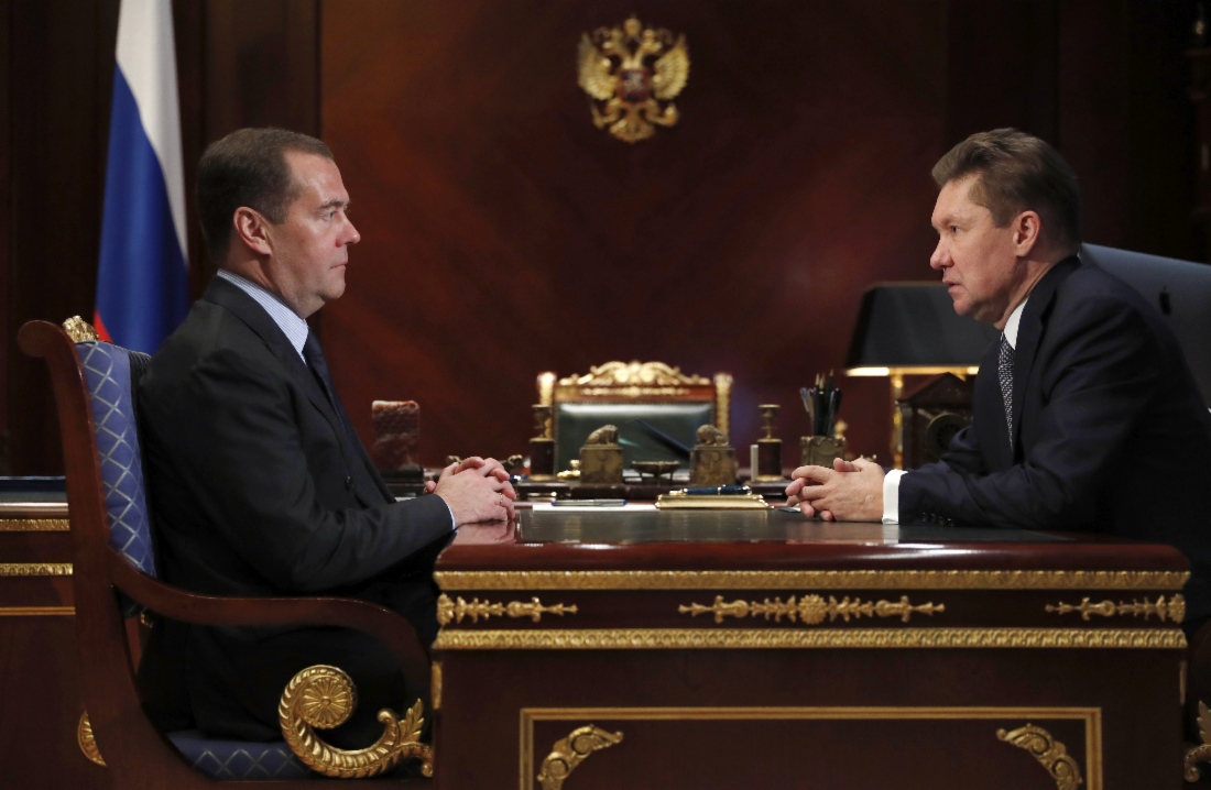 Состоялась рабочая встреча Председателя Правительства Российской Федерации Дмитрия Медведева и Алексея Миллера
