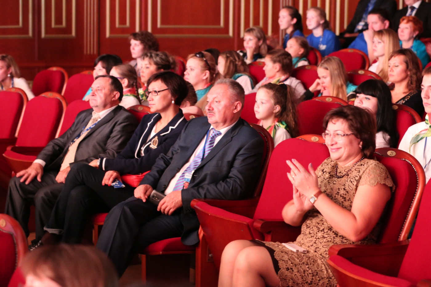 Во время церемонии награждения лауреатов фестиваля «Факел»
