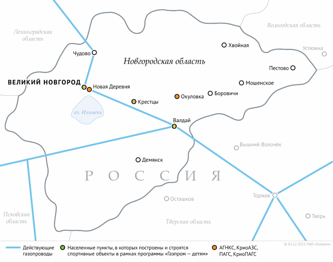 Газификация Новгородской области идет четко по графику