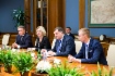Милорад Додик (второй справа) во время рабочей встречи с Алексеем Миллером
