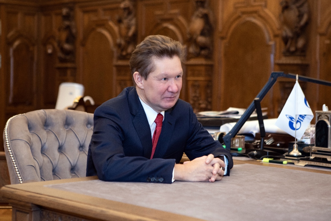 Алексей Миллер во время рабочей встречи с Главой Республики Адыгея Муратом Кумпиловым