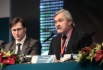 Слева направо: пресс-секретарь Министра здравоохранения РФ Олег Салагай и руководитель ФМБА РФ Владимир Уйба на V Всероссийском форуме Службы крови