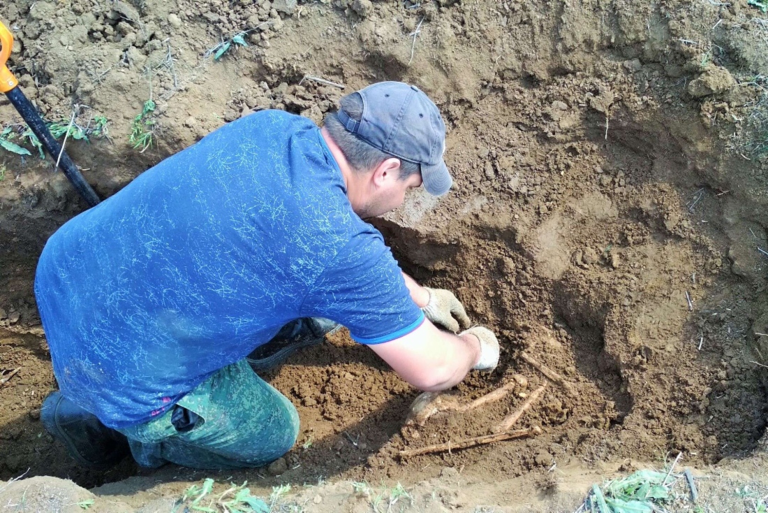 В поселке Ерзовка Волгоградской области нашими коллегами были обнаружены останки 10 солдат