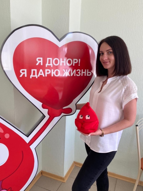 Сдача крови работниками Яблоновского УАВР