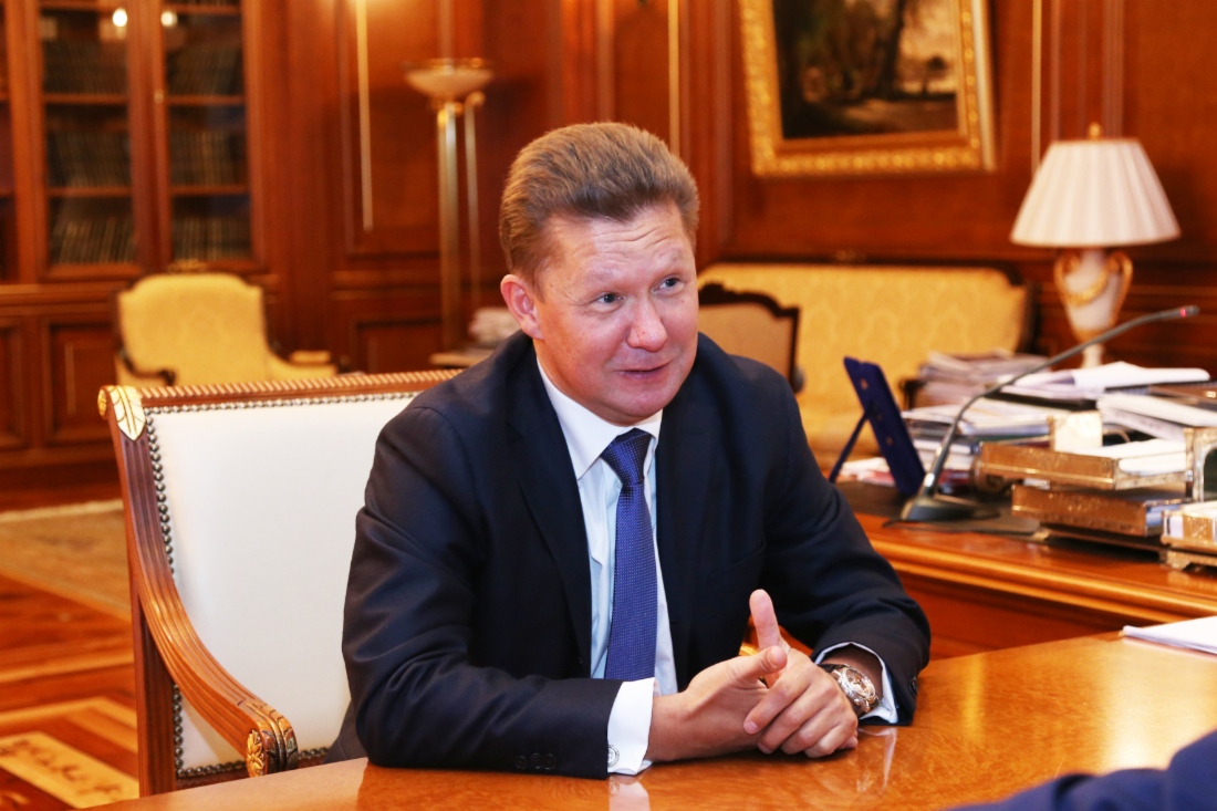 Алексей Миллер во время рабочей встречи с Губернатором Самарской области Николаем Меркушкиным