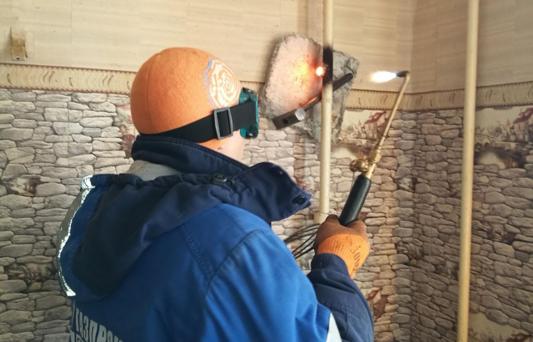 Отключение газового оборудования с использованием сварки