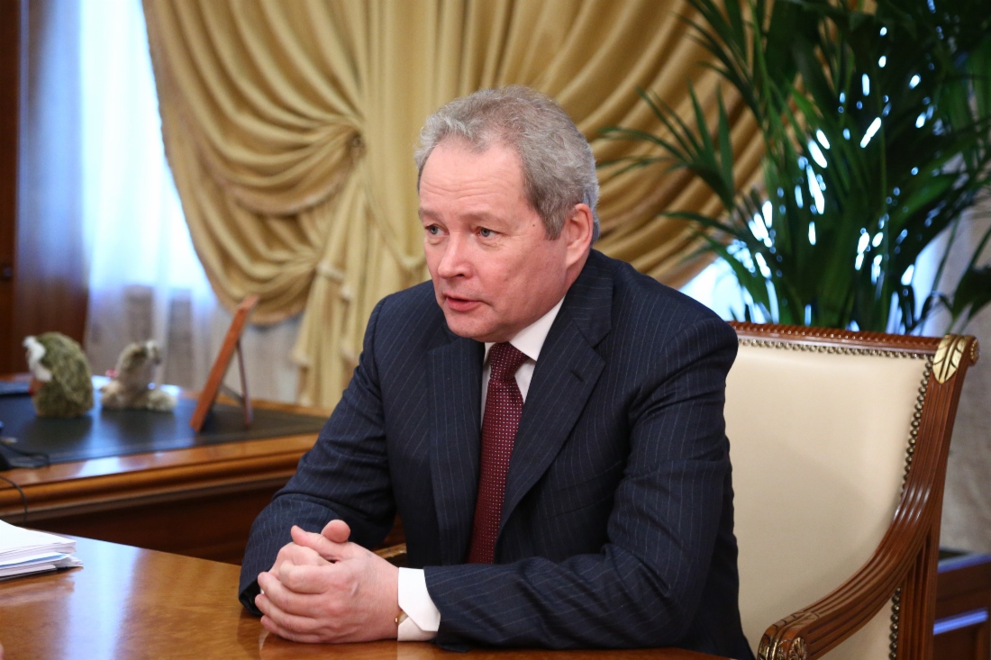 Виктор Басаргин во время рабочей встречи с Алексеем Миллером