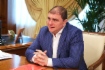 Вадим Потомский во время рабочей встречи с Алексеем Миллером