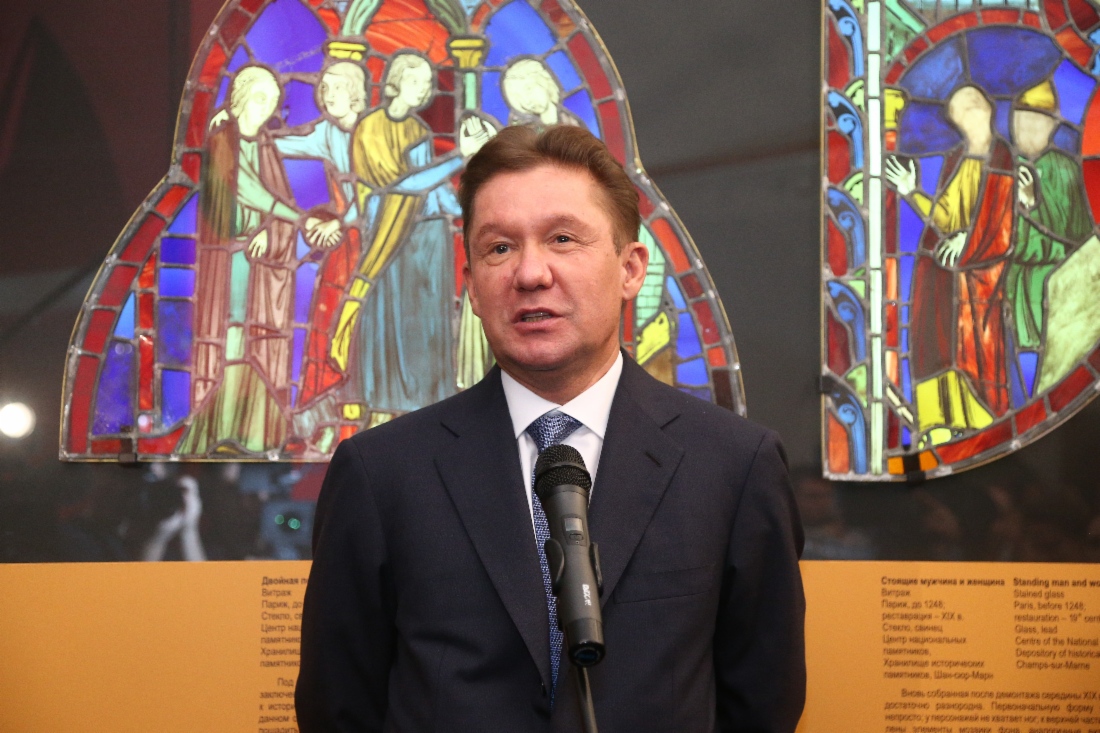 Алексей Миллер принял участие в церемонии торжественного открытия выставки «Людовик Святой и реликвии Сент-Шапель» в Москве